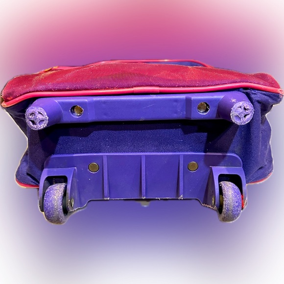 VTG Y2K LI’L BUM ROLLING BACKPACK SUITCASE LUGGAGE CHILDRENS KIDS PINK PURPLE - Picture 4 of 11